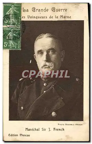 Cartes postales Militaria Les vainqueurs de la Marne Marechal Sir J French