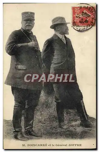 Cartes postales Militaria Poincarre et le General Joffre