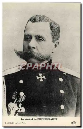 Cartes postales Militaria Le General de Rennenkampf