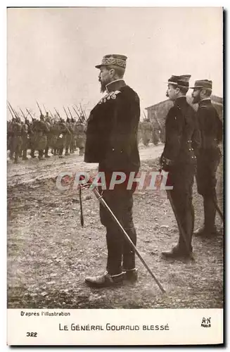 Cartes postales Militaria Le General Gouraud blesse