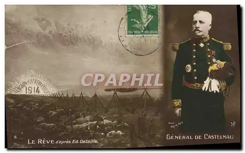 Cartes postales Militaria General de Castelnau Le reve Detaille