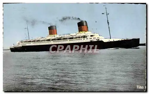 Cartes postales moderne Bateau Paquebot Compagnie Generale Transatlantique Ligne le Havre New York SS Liberte