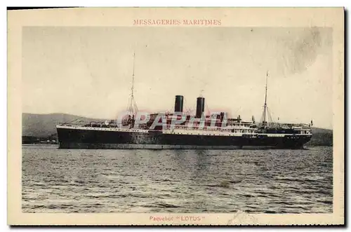 Cartes postales Bateau Paquebot Messageries Maritimes Lotus