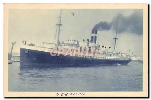 Cartes postales Bateau Paquebot General Lepine cie de Navigation Mixte