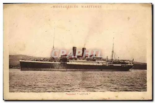 Cartes postales Bateau Paquebot Messageries Maritimes Lotus