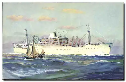 Cartes postales Bateau Paquebot Compagnie des Messageries Maritimes Laos