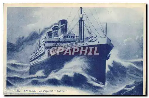 Cartes postales Bateau Paquebot Lutetia
