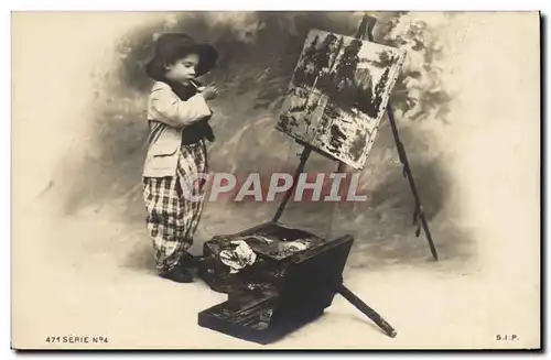 Cartes postales Peintre Enfant