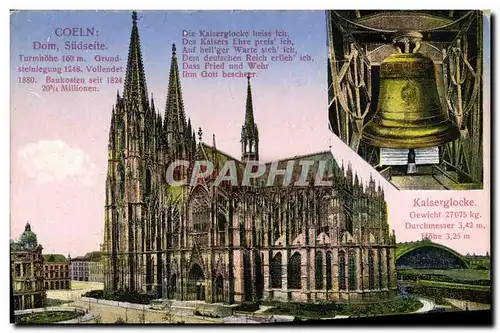 Cartes postales Cloche Coeln Kaiserglocke