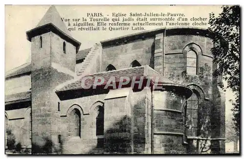 Cartes postales Cloche Paris Eglise Saint Julien le Pauvre Vue sur la tourelle surmontee d&#39un clocher