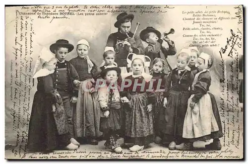 Ansichtskarte AK Folklore Chansons de Theodore Botrel Les petits sabots Enfants