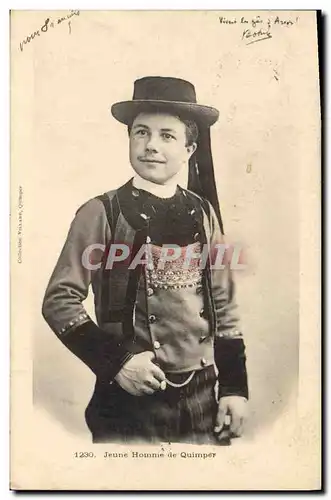 Cartes postales Folklore Jeune homme de Quimper