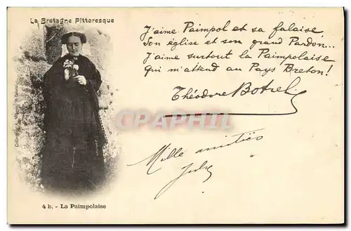 Cartes postales Folklore La Paimpolaise Botrel Bretagne