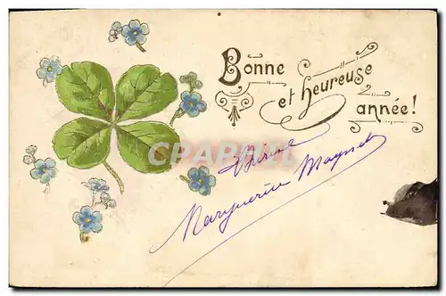 Cartes postales Fantaisie Fleurs Trefle