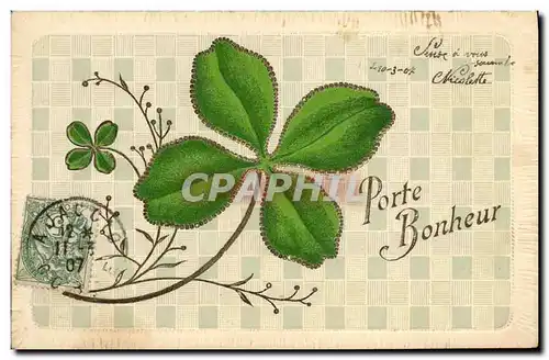 Cartes postales Fantaisie Fleurs Trefle