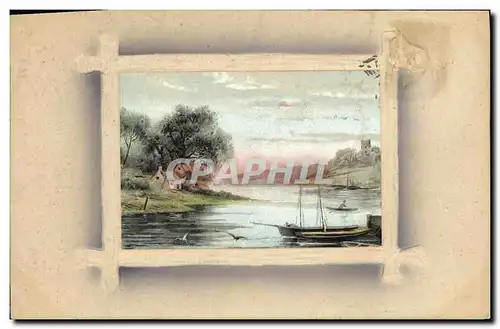 Cartes postales Fantaisie Paysage Bateau