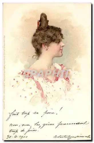 Cartes postales Fantaisie Illustrateur Femme