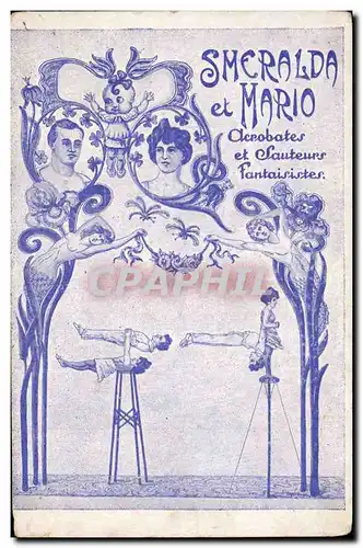 Cartes postales Smeralda et mario Acrobates et sauteurs fantaisistes