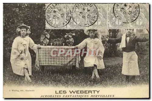 Cartes postales Les Weberty Acrobates fantastiques merveilleux