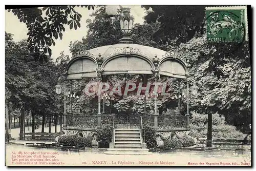 Cartes postales Kiosque de musique La Pepiniere Nancy