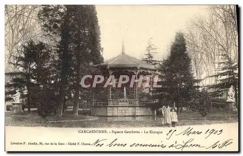 Cartes postales Kiosque Square Gambetta Carcassonne Enfants