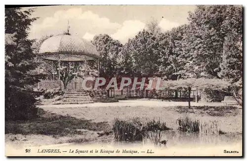 Ansichtskarte AK Langres Le square et le Kiosque a musique