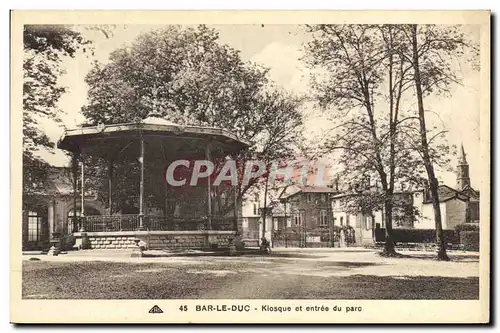 Cartes postales Kiosque et entree du parc Bar le Duc