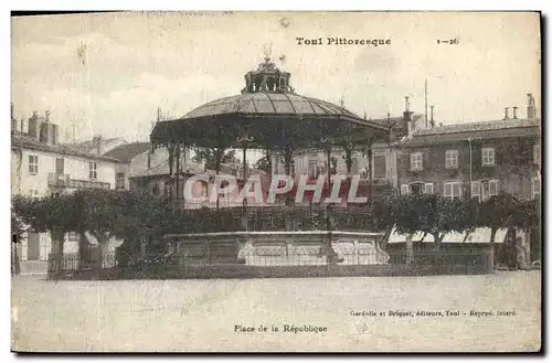 Cartes postales Kiosque Toul Place de la Republique