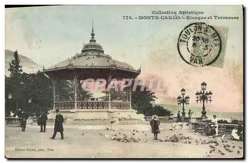 Cartes postales Kiosque et terrasses Monte Carlo