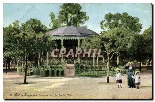 Cartes postales Kiosque de la musique dans le jardin public Nice