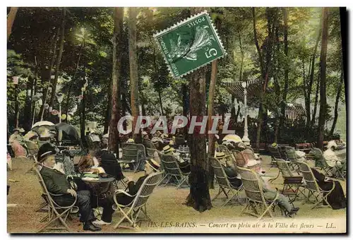 Cartes postales Kiosque Aix les Bains Concert en plein air a la villa des fleurs