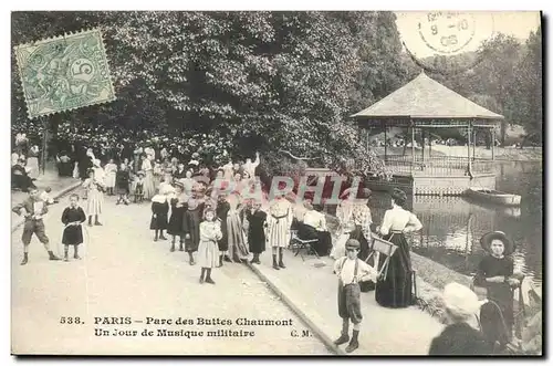 Ansichtskarte AK Kiosque Paris Parc des Buttes Chaumont Un jour de musique militaire TOP