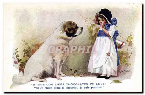 Cartes postales Chien Chiens Enfant IF this dog likes chocolates I&#39m lost