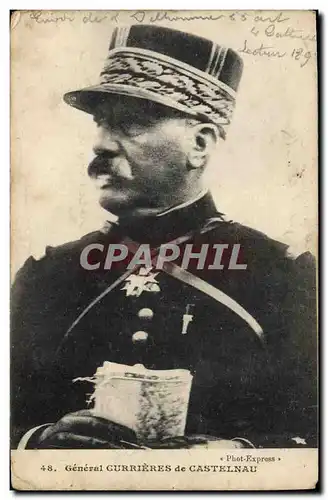 Cartes postales Militaria General Currieres de Castelnau