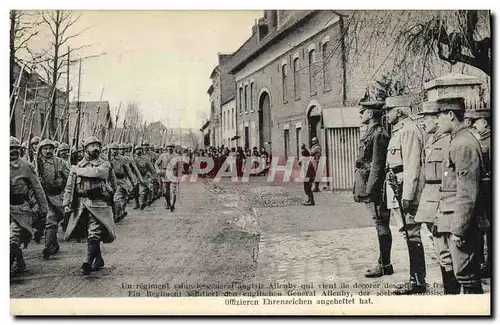 Cartes postales Militaria Un regiment salue le general anglais Allenby