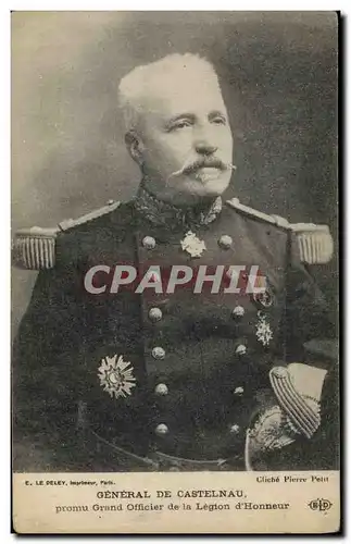Cartes postales Militaria General de Castelnau promu Grand officier de la legion d&#39honneur