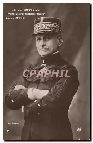 Cartes postales Militaria le General Maunoury Promu Grand Croix de la Legion d&#39honneur