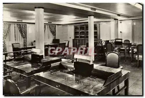 Cartes postales moderne Bateau Paquebot Liberte Salon de lecture et de correspondance classe cabine