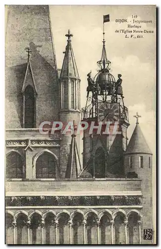 Ansichtskarte AK Cloche Dijon Jacquemart Horloge de l&#39Eglise Notre Dame