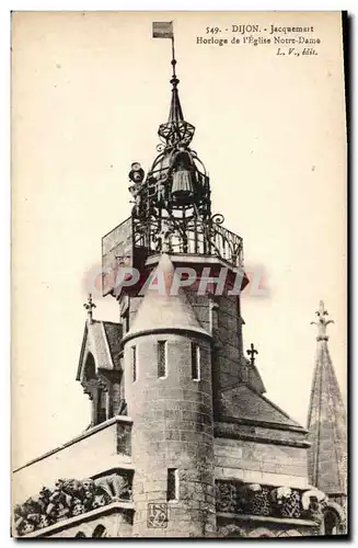 Ansichtskarte AK Cloche Dijon Jacquemart Horloge de l&#39eglise Notre Dame