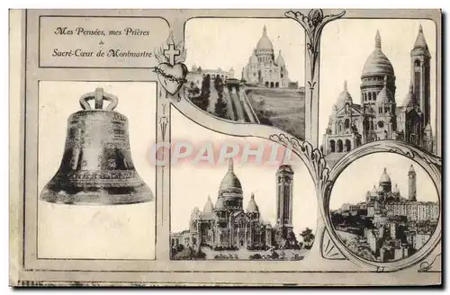 Cartes postales Cloche Paris Sacre Coeur Montmartre