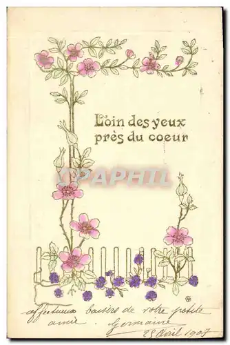 Cartes postales Fantaisie Fleurs