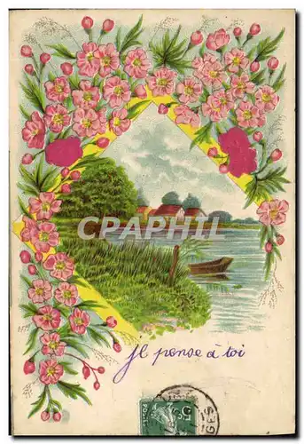 Cartes postales Fantaisie Fleurs