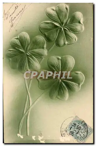 Cartes postales Fantaisie Fleurs Trefles