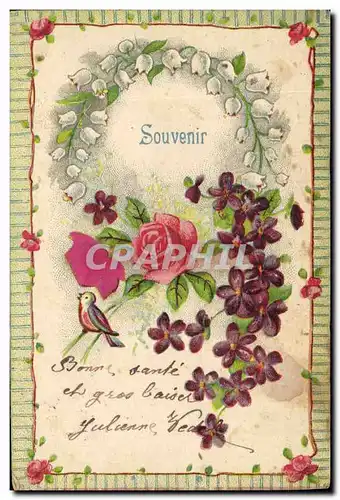 Cartes postales Fantaisie Fleurs