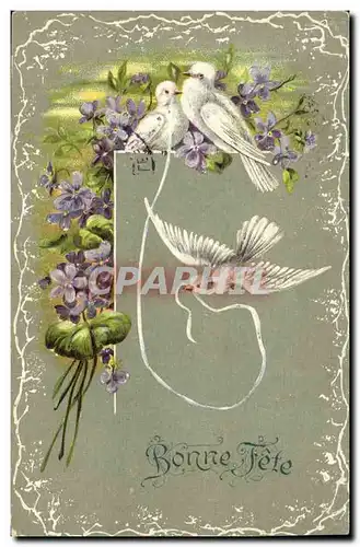 Cartes postales Fantaisie Fleurs Colombes