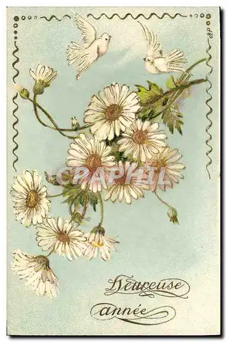 Cartes postales Fantaisie Fleurs Colombes