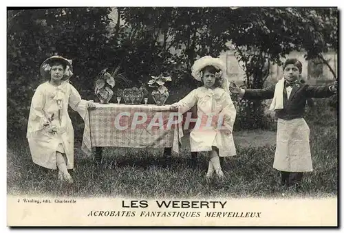 Cartes postales Les Weberty Acrobates fantastiques merveilleux