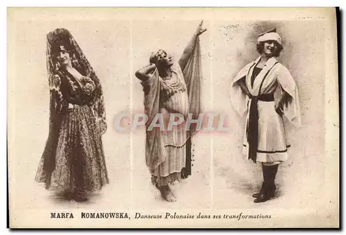 Cartes postales Marfa Komanowska Danseuse Polonaise dans ses transformations
