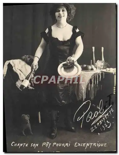 Cartes postales Chante son Pot Pourri excentrique Zerbinette 1923